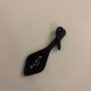 Alaia Black Leather Bag Tag
